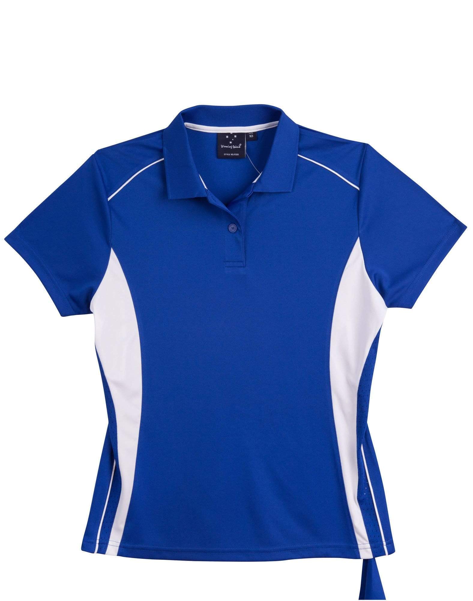 WINNING SPIRIT PURSUIT POLO Ladies' PS80 Casual Wear Winning Spirit Royal/White 8 