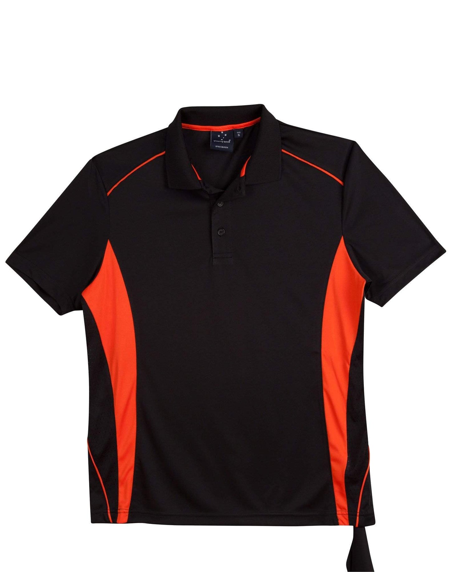 WINNING SPIRIT PURSUIT POLO Men'sPS79 Casual Wear Winning Spirit Black/Orange XS 