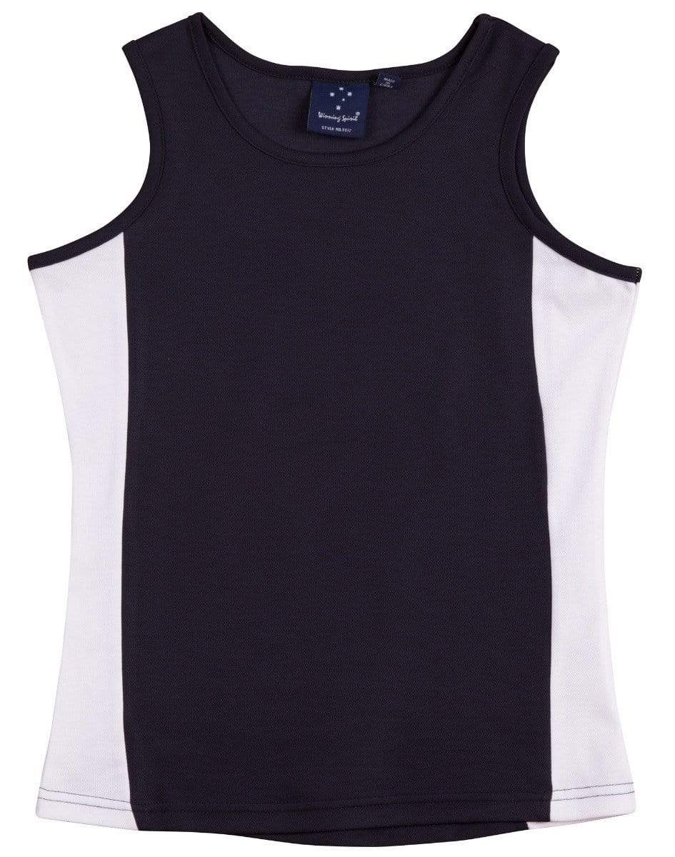 Winning Spirit Casual Wear Navy/White / 10 WINNING SPIRIT TEAMMATE SINGLET Ladies  TS17