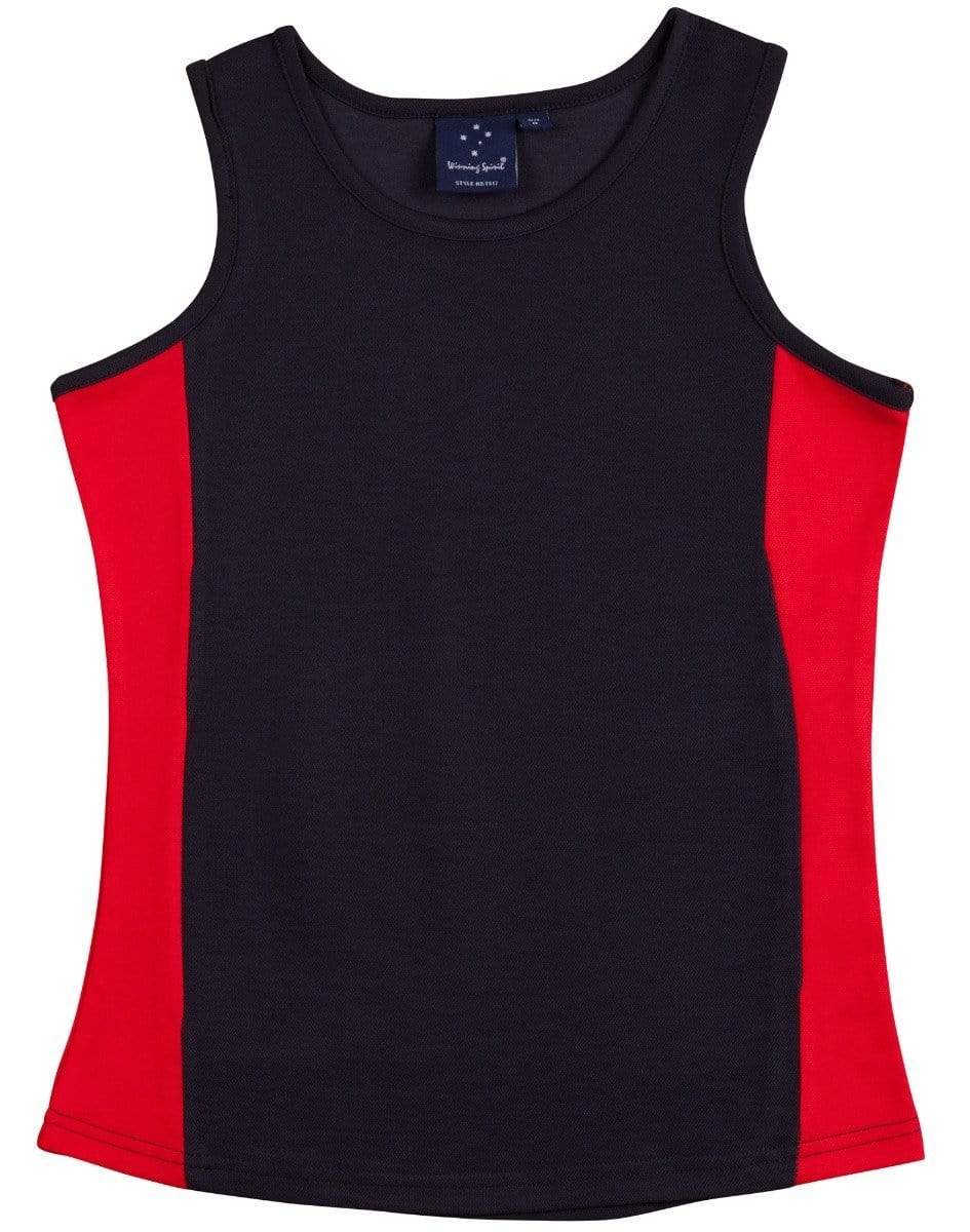 Winning Spirit Casual Wear Navy/Red / 8 WINNING SPIRIT TEAMMATE SINGLET Ladies  TS17