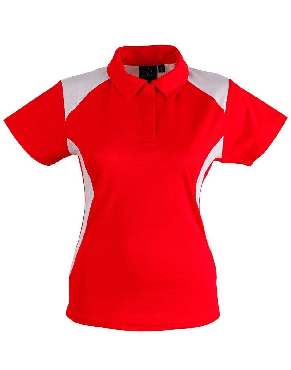 WINNING SPIRIT WINNER POLO Ladies' PS32A Casual Wear Winning Spirit Red/White 8 