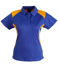 WINNING SPIRIT WINNER POLO Ladies' PS32A Casual Wear Winning Spirit Royal/Gold 8 