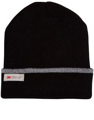 Winning Spirit THINSULATED CUFF BEANIE CH23 in Black
