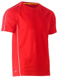 Bisley Cool Mesh Tee With Reflective Piping BK1426 Work Wear Bisley Workwear RED (BRED) XS 