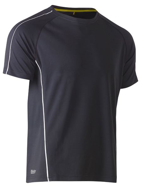 Bisley Cool Mesh Tee With Reflective Piping BK1426 Work Wear Bisley Workwear CHARCOAL (BCCG) XS 