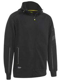 Bisley Work Fleece Zip-front Hoodie With Sherpa Lining BK6925 Worl Wear Bisley Workwear BLACK (BBLK) XS 