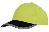 Headwear Luminescent Safety Cap X12 - 3021 Cap Headwear Professionals Green One Size 
