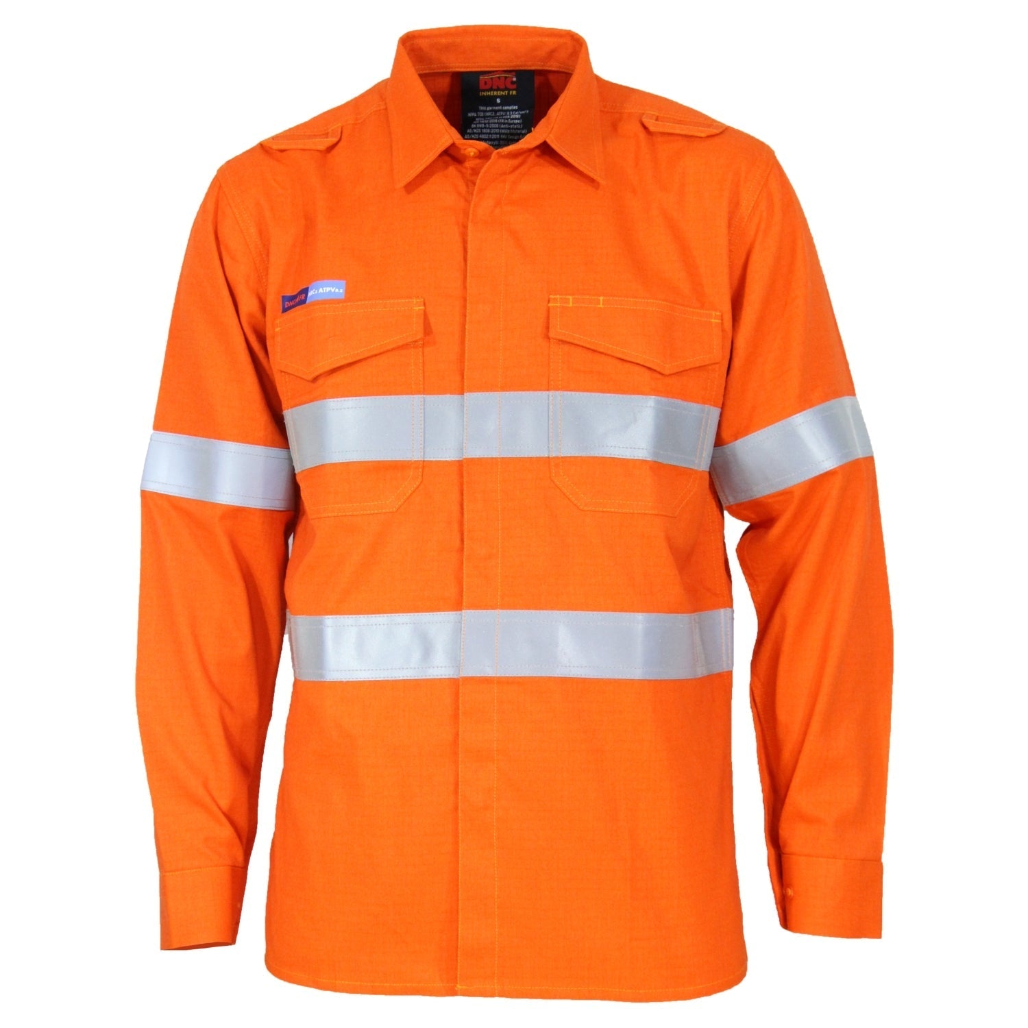 Flamearc Hrc2 M/w D/n Fr Shirt - 3456 Work Wear DNC Workwear Orange XS 