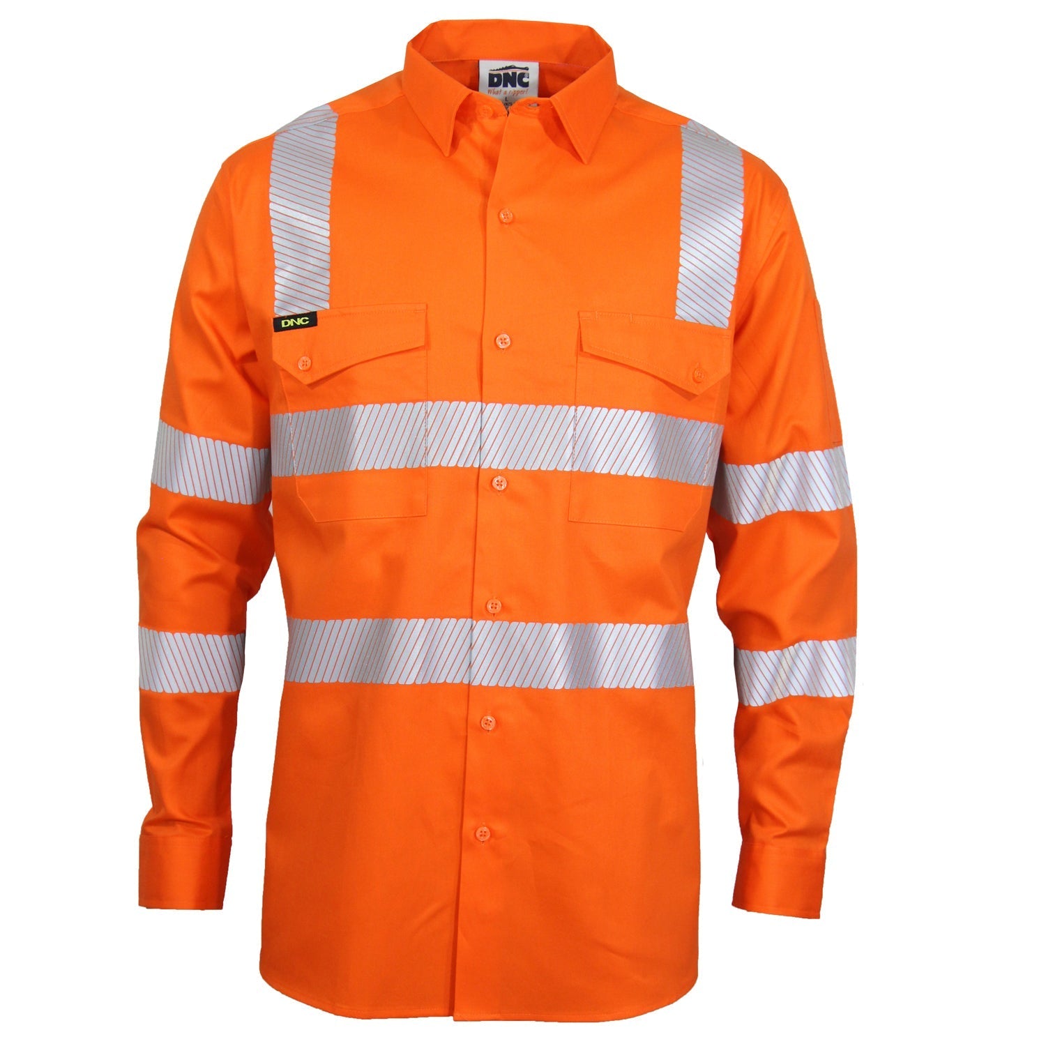Hvs Segmenttaped Vicrail Shirt - 3643 Work Wear DNC Workwear Orange XXS 