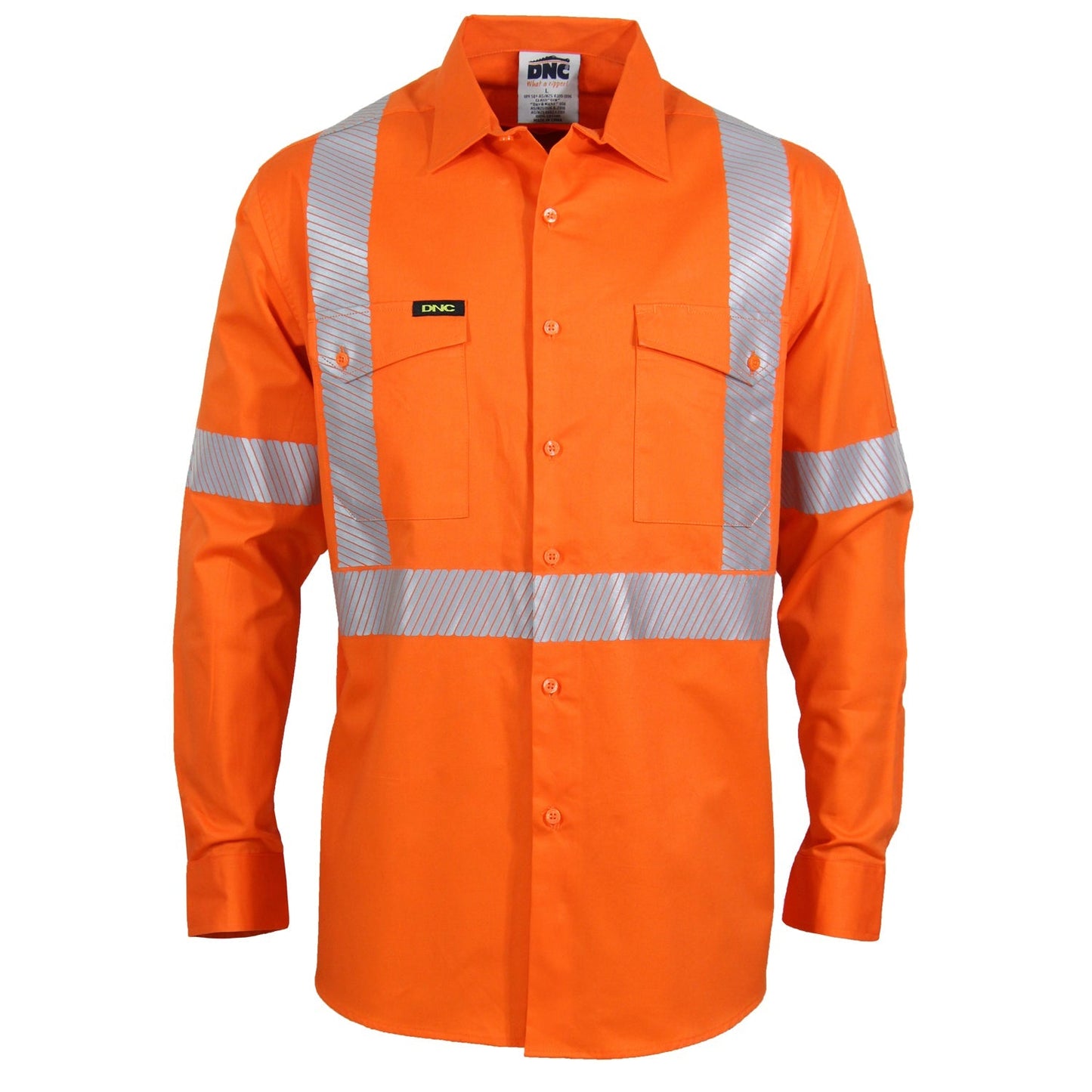 Hvs Segmenttaped X Back Shirt - 3646 Work Wear DNC Workwear Orange XXS 