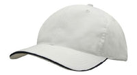 Headwear Spring Woven Cap With Strap & Clip X12 - 3817 Cap Headwear Professionals White/Navy One Size 