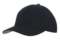 Headwear Prem American Twill Contrast  X12 - 3920 Cap Headwear Professionals Black/Grey One Size 