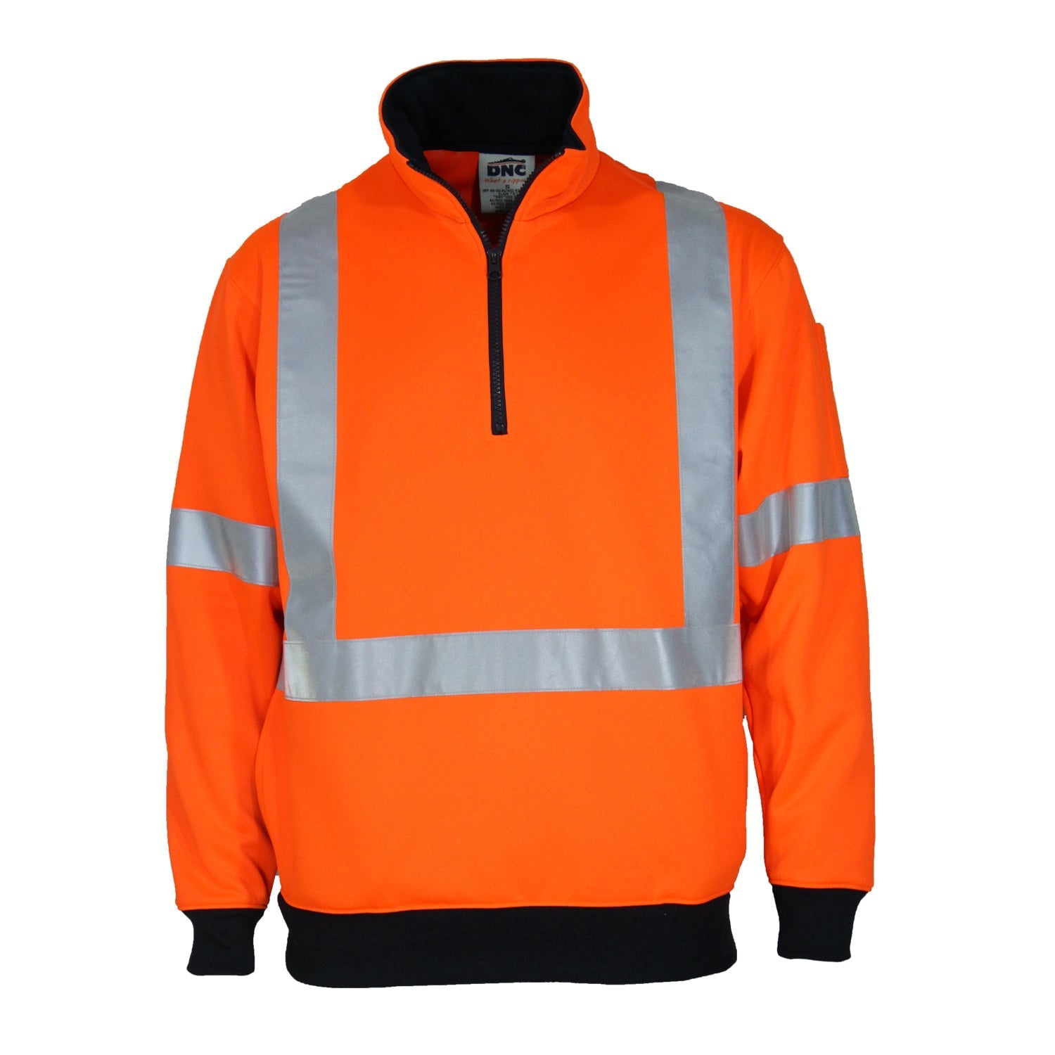 Hvs 1/2zip Xback Fleecy Jumper - 3933 Work Wear DNC Workwear Orange XXS 