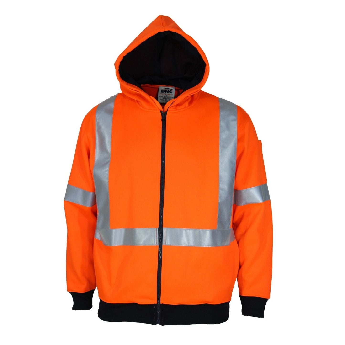 Hvs Fullzip Xback Fleecyhoodie - 3935 Work Wear DNC Workwear Orange XXS 