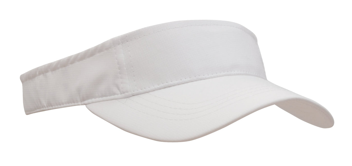 Headwear Ripstop Sports Visor X12 - 4006 Cap Headwear Professionals White One Size 