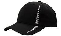 Headwear Breathable P/twill W Emb Checks X12 - 4010 Cap Headwear Professionals Black/White One Size 