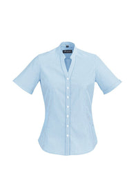 Biz Corporates Bordeaux Womens Short Sleeve Shirt 40112