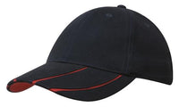 Headwear Bhc Cap With Peak Inserts X12 - 4018 Cap Headwear Professionals Navy/Red One Size 