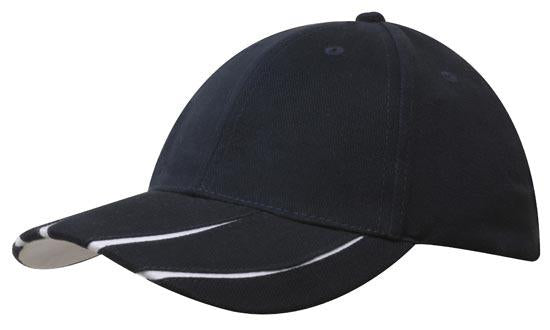 Headwear Bhc Cap With Peak Inserts X12 - 4018 Cap Headwear Professionals Navy/White One Size 