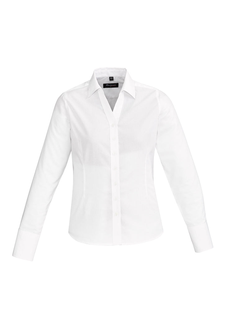 Biz Corporates Hudson Womens Long Sleeve Shirt 40310 Corporate Wear Biz Corporates 4 White 
