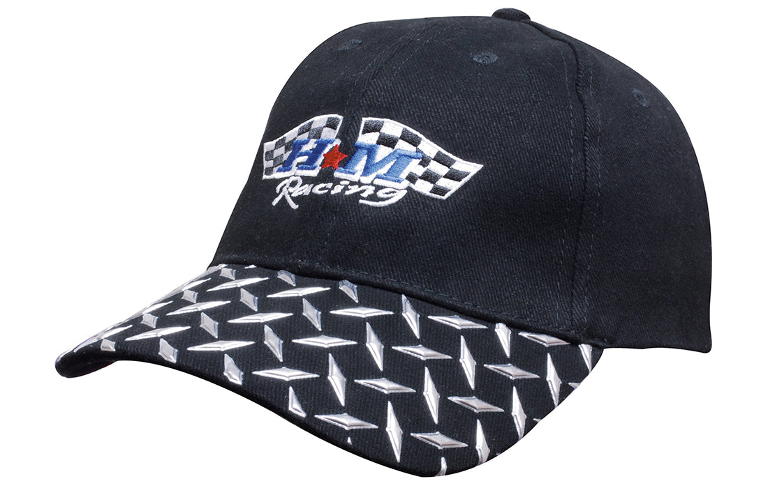 Headwear Cap With Checker Plate Peak X12 - 4044 Cap Headwear Professionals   