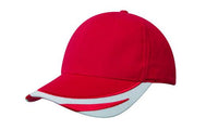 Headwear Bhc W/peak Trim & Fmbroidery X12 - 4072 Cap Headwear Professionals Red/White One Size 