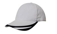 Headwear Bhc W/peak Trim & Fmbroidery X12 - 4072 Cap Headwear Professionals White/Navy One Size 