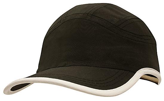 Headwear Microfibre Sports Cap X12 - 4094 Cap Headwear Professionals Black/White One Size 