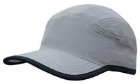 Headwear Microfibre Sports Cap X12 - 4094 Cap Headwear Professionals Grey/Black One Size 