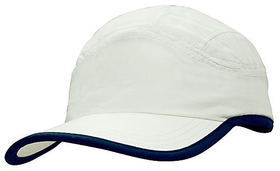 Headwear Microfibre Sports Cap X12 - 4094 Cap Headwear Professionals White/Navy One Size 