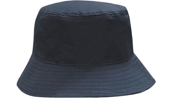 Headwear Breathable P/twill Bucket Hat X12 - 4107 Cap Headwear Professionals Navy M 