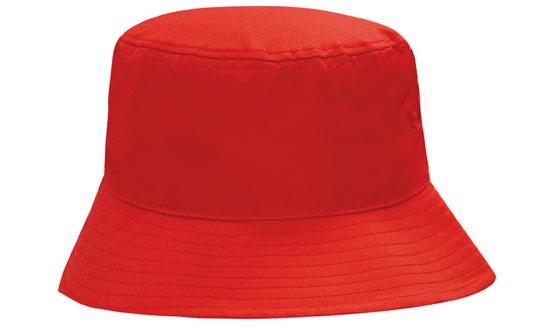 Headwear Breathable P/twill Bucket Hat X12 - 4107 Cap Headwear Professionals Red M 