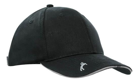 Headwear Chino Twill Golf Cap X12 - 4118 Cap Headwear Professionals Black One Size 