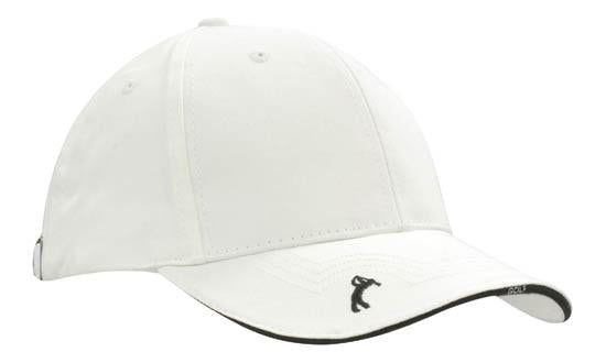 Headwear Chino Twill Golf Cap X12 - 4118 Cap Headwear Professionals White One Size 