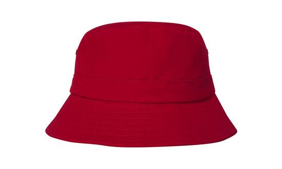 Headwear Bst Child's Bucket Hat  X12 - 4131 Cap Headwear Professionals Red Adjustable 