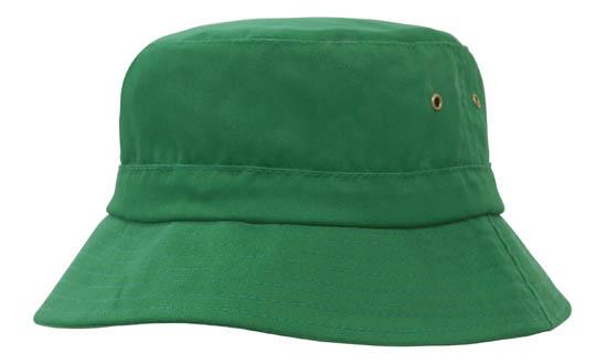 Headwear Bhs Twill Youth's Bucket Hat X12 - 4133 Cap Headwear Professionals Emerald Adjustable 