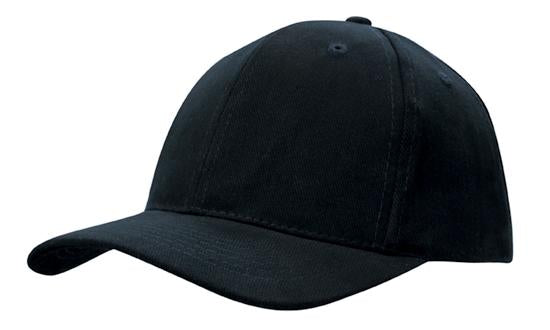 Headwear Brushed Hvy Ctn W/plastic Strap X12 - 4141 Cap Headwear Professionals Black One Size 