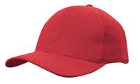 Headwear Brushed Hvy Ctn W/plastic Strap X12 - 4141 Cap Headwear Professionals Red One Size 