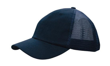 Headwear Washed Chino Soft Mesh Back X12 - 4145 Cap Headwear Professionals Navy One Size 