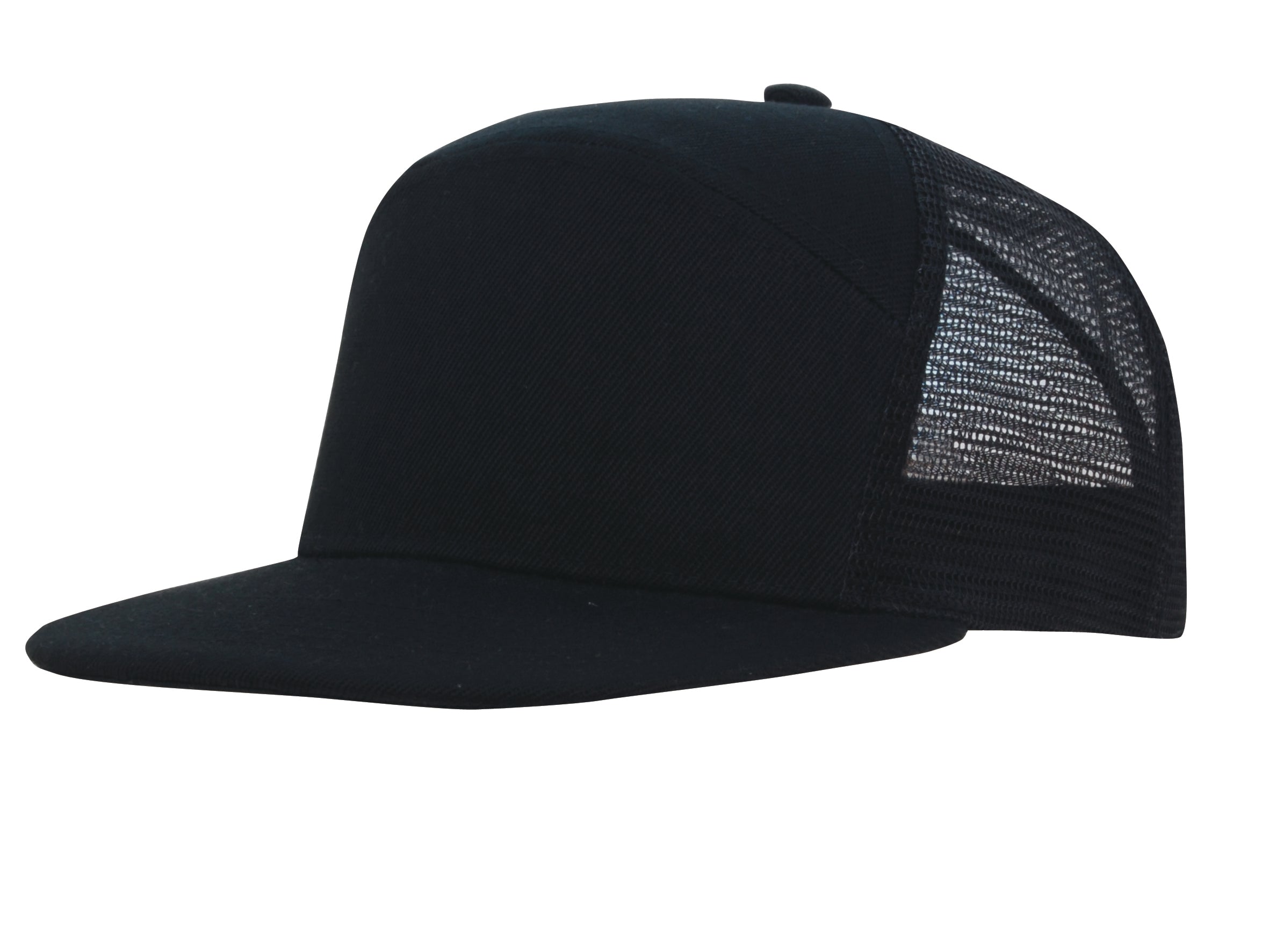 Headwear Frame Pa Twill Mesh Back Cap X12 - 4154 Cap Headwear Professionals Black One Size 