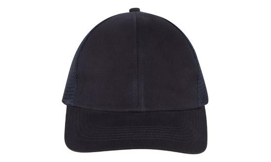 Headwear Brushed Cotton With Mesh Back  X12 - 4181 Cap Headwear Professionals Navy One Size 