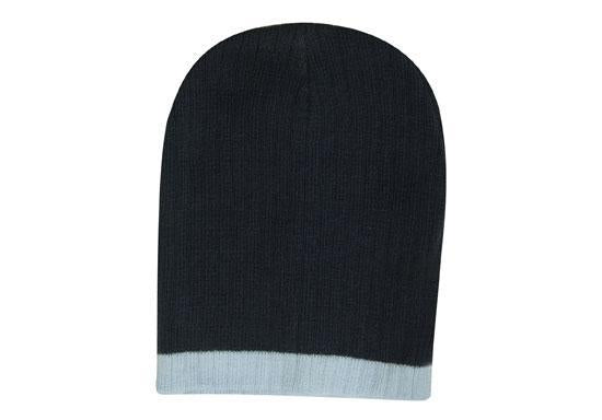 Headwear Two Tone Cable Knit Beanie X12 Cap Headwear Professionals Navy/Sky One Size 