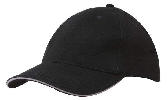 Headwear Brushed Heavy Cotton Cap With Sandwich Trim X12 - 4210 Cap Headwear Professionals   