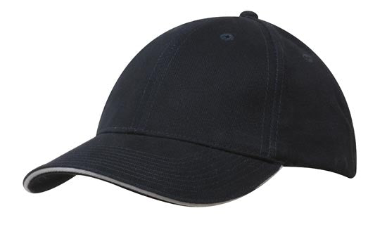 Headwear Brushed Heavy Cotton Cap With Sandwich Trim X12 - 4210 Cap Headwear Professionals   