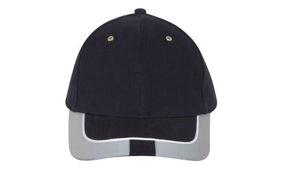 Headwear Bhc W/rlective Trim And Tab On Peak X12 - 4214 Cap Headwear Professionals Navy/Silver One Size 