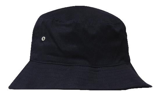 Headwear Bucket Hat With Sandwich Trim Brushed Heavy Sports Twill  *no Sandwich* X12 Cap Headwear Professionals Black M 