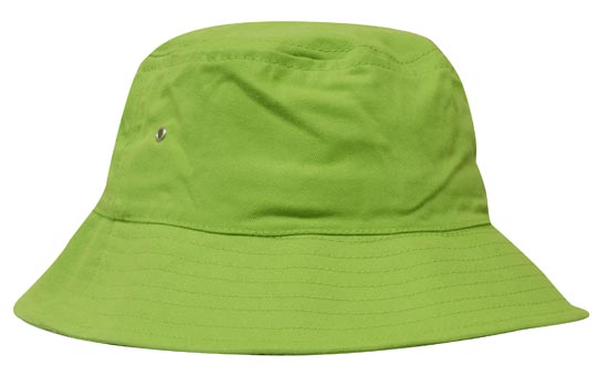 Headwear Bucket Hat With Sandwich Trim Brushed Heavy Sports Twill  *no Sandwich* X12 Cap Headwear Professionals Green M 