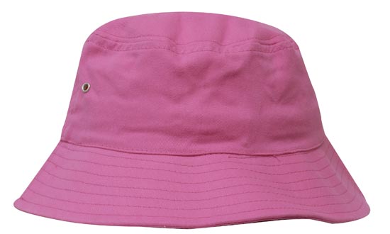 Headwear Bucket Hat With Sandwich Trim Brushed Heavy Sports Twill  *no Sandwich* X12 Cap Headwear Professionals Pink M 