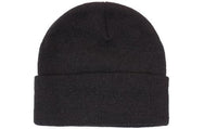Headwear Knitted Acrylic Beanie X12 - 4243 Cap Headwear Professionals Black One Size 