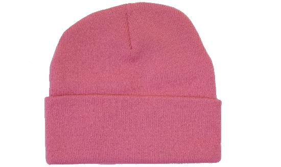 Headwear Knitted Acrylic Beanie X12 - 4243 Cap Headwear Professionals Pink One Size 